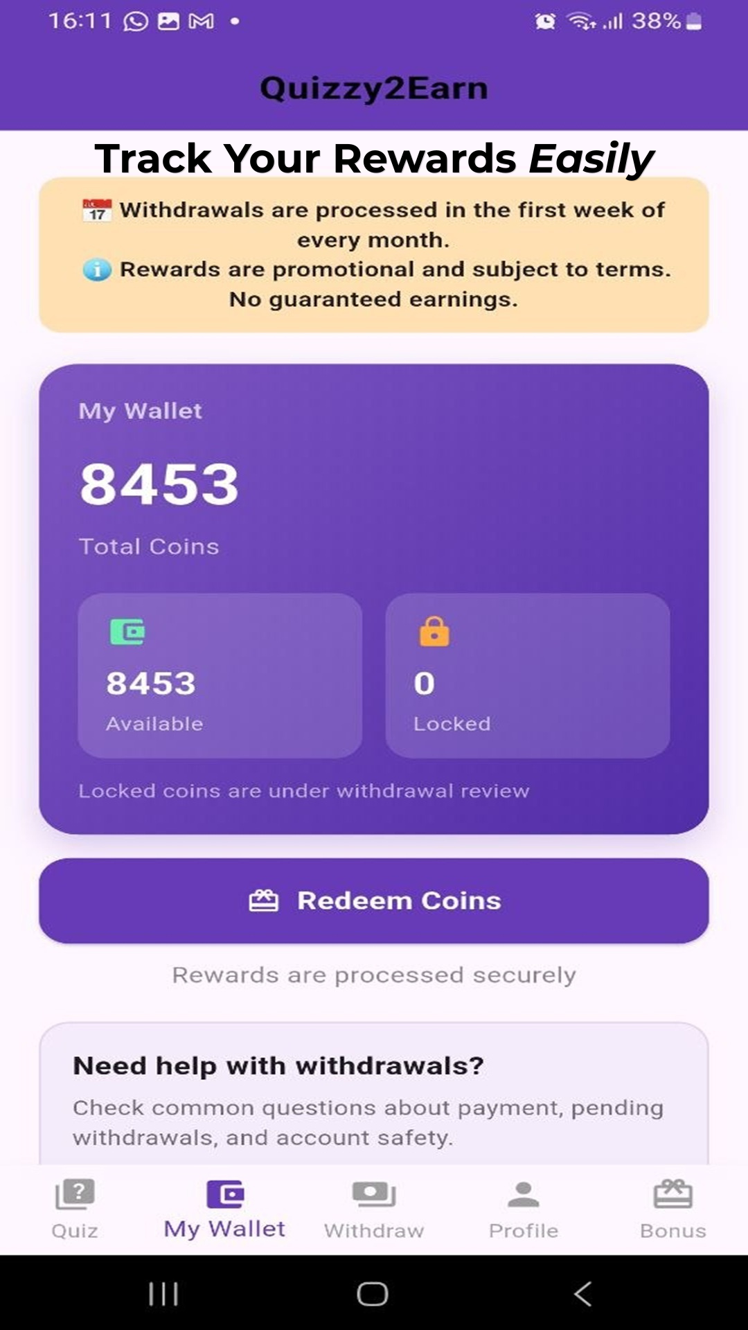 Wallet Screen